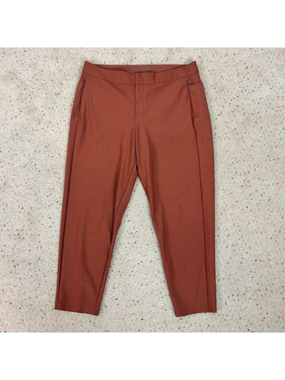 Athleta Stellar Skinny Trouser Pants Athleisure Rust Size 18 Women's